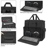 Sacoche pour ordinateur portable à double couche pour PC de bureau Étui de transport pour tour d'ordinateur avec châssis et accessoires pour souris