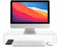 Support d'écran ergonomique en acrylique transparent pour ordinateur portable, rehausseur d'écran pour bureau