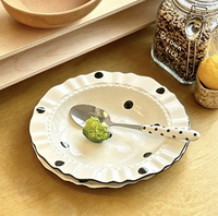 Assiettes à petit-déjeuner en céramique de la série BoBo, assiettes à salade, plats profonds pour le dîner, vaisselle de table pour la maison