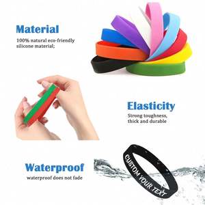 Custom Promotional Wrist <b>Band</b> Bracelet Make Your Own <b>Rubber</b> Silicone Wristbands With Message or Logo for Event - Product Image 4