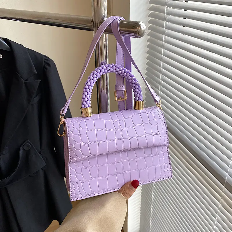 High-Quality Stone Crossbody Bag Versatile Small Square Bag Shoulder Portable Handbag