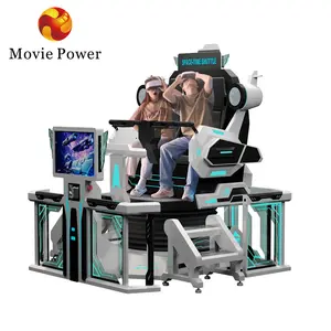 室内游乐场设备9d 360 vr旋转双人座椅过山车飞行9d电影模拟器
