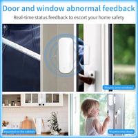 Détecteur d'ouverture de porte de maison intelligente Tuya avec télécommande d'alarme antivol pour maison intérieure Détecteur de porte de fenêtre intelligent WiFi