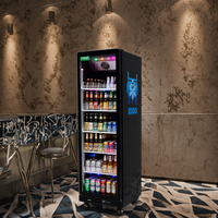 Vitrine réfrigérée verticale transparente pour boissons, avec contrôle numérique sans givre, idéale pour les bars et la vente au détail