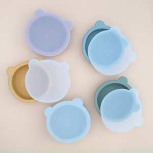 Tazón de Silicona de Grado Alimenticio Libre de BPA para Bebés, con Succión, Logotipo Personalizado, Forma de Caja con Tapa, Vajilla para Niños de 0 a 12 Meses - Product Image 2