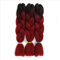 LW-48QT Gradient bicolor Jumbo Tressage Cheveux 24 pouces