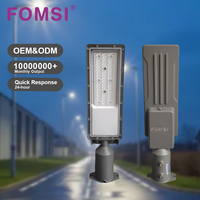 Lampadaire LED FOMSI 50W-200W, haute luminosité, éclairage extérieur pour cour, route, jardin, étanche, en aluminium moulé sous pression