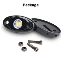 Accessoires d'éclairage de voiture automatique Liwiny 2 "9w Single Pod Multicolore Led Rock Light Lampe étanche pour moto de véhicule tout-terrain