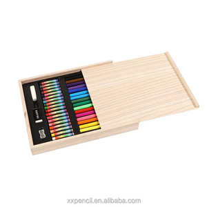 Pastels à l'huile aquarelle gâteaux <span class=keywords><strong>feutres</strong></span> crayons de couleur ensemble boîte en bois ensembles d'art pour croquis - Product Image 1