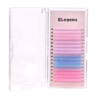 Extensions de cils rouge/blanc/bleu/violet 0.07 0.05 cils pour Extension Extensions de cils noirs Livraison gratuite