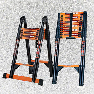 Échelle télescopique en acier au carbone oxydé noir à prix économique - Product Image 1