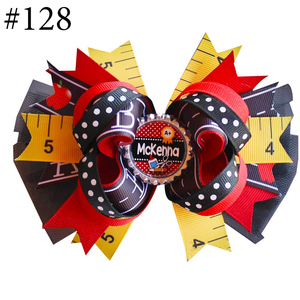 NO119-NO146 Nouvelle Collection Nœuds pour Cheveux Thème Rentrée Scolaire : Livre, Pomme, Bibliothèque, Bibliothécaire – Accessoires Capillaires pour Enseignants - Product Image 4