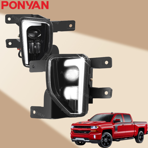 Feu antibrouillard pour CHEVY SILVERADO 1500 2016-2018 HI-<span class=keywords><strong>PO</strong></span> avec lentille claire PONYAN antibrouillard étanche CV-970C de haute qualité - Product Image 1