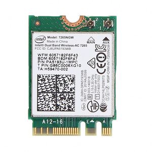 Adaptateur réseau bi-bande sans fil-<span class=keywords><strong>AC</strong></span> 1200M WiFi 7265NGW Pour <span class=keywords><strong>Intel</strong></span> <span class=keywords><strong>7265</strong></span> Wi-Fi 802.11ac 2x2 Pour BT 4.0 NGFF M.2 Wlan Card Network Adapter - Product Image 1