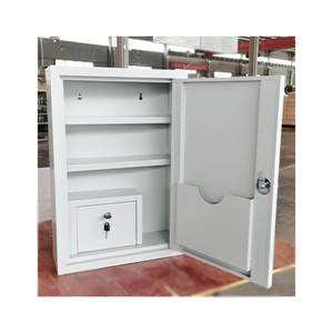 Armoire de <span class=keywords><strong>pharmacie</strong></span> en acier pour le stockage des dossiers médicaux, mobilier hospitalier pour les soins d'urgence, boîte de premiers secours - Product Image 2