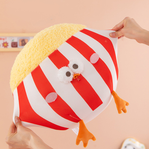 Peluche Suave con Forma de <span class=keywords><strong>Pollo</strong></span> de Palomitas, Almohada Antiestrés, Muñeco de Peluche de Comida, Venta al <span class=keywords><strong>por</strong></span> <span class=keywords><strong>Mayor</strong></span>, Lindo, Ojos Grandes, Regalo de Cumpleaños para Niños - Product Image 5