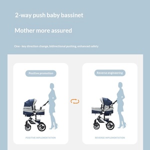 Cochecito de Bebé Cuatro en Uno, Tres en Uno, Asiento de Seguridad Bidireccional para Recién Nacidos, Asiento de Coche Tipo Cesta, Marco de Aleación de Aluminio, Capacidad de Carga de 15 kg - Product Image 4