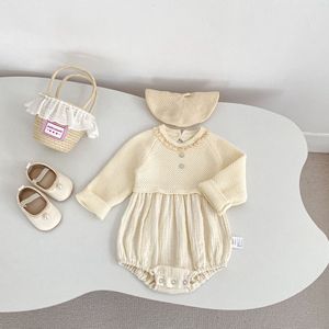 Renren – pull sans col à manches longues pour bébé fille, robe de princesse, combinaison tricotée en Patchwork, printemps-automne-hiver - Product Image 4