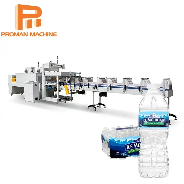 A linha de produção de água completa inclui sopro/tratamento de água/enchimento/rotulagem/máquina de embrulho