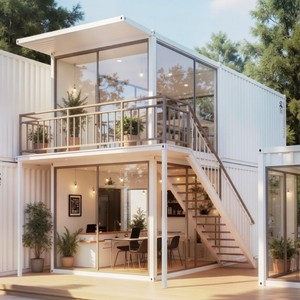 Maisons conteneurs pliables de luxe modernes personnalisables 20/40 pieds, villas, mini-maisons, supermarchés, salles de bain, garages en acier - Product Image 2