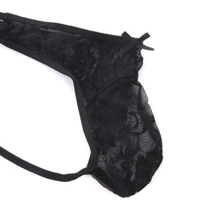 Sous-vêtements en dentelle pour hommes, lingerie sexy transparente, légers, taille basse, <span class=keywords><strong>string</strong></span> - Product Image 4