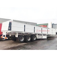 Vente flash Semi-remorque à parois latérales en acier de 40 pieds à 3 essieux pour le transport de palettes lourdes et la logistique de fret général