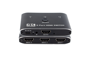 Commutateur HDMI 3x1 4K 2.0b 18 Gbps HDR Commutateur audio vidéo 3 entrées vers 1 sortie avec télécommande pour <span class=keywords><strong>PS4</strong></span> XBOX STB PC - Product Image 4
