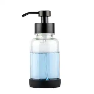 Basit yüksek kalite sıcak satış sabunluk duş jeli şişe toptan paslanmaz çelik pompa pas geçirmez özel cam