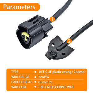 Adaptor Sensor Plastik FT-C-3F <span class=keywords><strong>3</strong></span> Pin Tahan Air IP66 untuk Konektor Kabel Mesin Peralatan Rumah Tangga Elektronik - Product Image 3