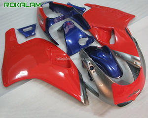 Capot de moto en ABS pour <span class=keywords><strong>Aprilia</strong></span>, Kit de carénage de carrosserie de pièces détachées, RS250 1995 1996 <span class=keywords><strong>1997</strong></span> <span class=keywords><strong>RS</strong></span> <span class=keywords><strong>250</strong></span> 95 96 97, rouge bleu argent, ABS - Product Image 1