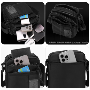 Bolso Bandolera Cruzado de Hombro para Hombre, Unisex, Impermeable, Resistente al Desgaste, de Nailon y Poliéster - Product Image 6