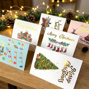 Tarjetas de Agradecimiento con Impresión Personalizada, Papel de Lujo con Lámina Dorada, Laminación de Película, Tarjetas de Felicitación de Cumpleaños de Lujo para Pequeñas Empresas - Product Image 6