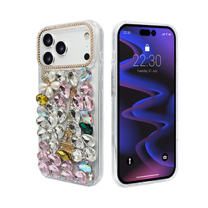 Funda de Teléfono Premium KINGSOUL Estética con Diamantes, TPU+PC+Vidrio, para 14/15/16, Antigolpes, Diseño de Mariposa Personalizado - Product Image 3