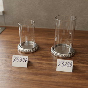 silver & <b>glass</b> <b>hurricane</b> <b>candle</b> <b>holder</b> metal frame <b>hurricane</b> pillar <b>holder</b> silver <b>hurricane</b> pillar <b>candle</b> <b>holder</b> <b>Glass</b> <b>Hurricane</b> - Product Image 3