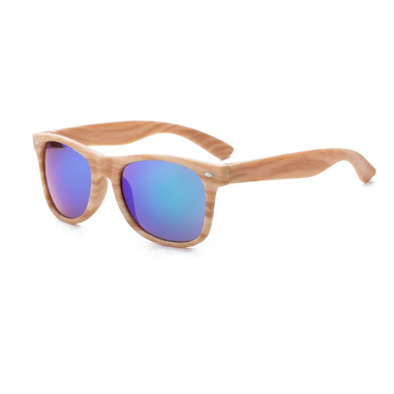 Hochwertige OEM Custom Holz Sonnenbrille mit Holzmaserung Druck Großhandel Sonnenbrille Werbe schirme