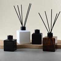 Verre d'aromathérapie pour bouteille diffuseur Reed 100ml vide 200ml emballage personnalisé bouteille diffuseur 50ml avec bouchon à vis quantité minimale de commande 100 pièces