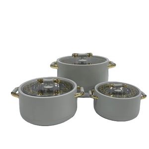 Lot de 3 casseroles isothermes à <span class=keywords><strong>fenêtre</strong></span> visible, 1L, 2L, 3.5L, <span class=keywords><strong>avec</strong></span> revêtement en acier inoxydable et bouton unique en forme d'haltère - Product Image 4