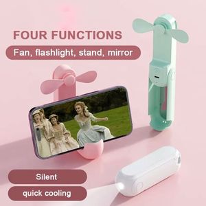 Nuevo Ventilador de Mano Eléctrico 4 en 1 Multifuncional, Portátil, Recargable por USB, Plegable, Mini Ventilador de Refrigeración - Product Image 2