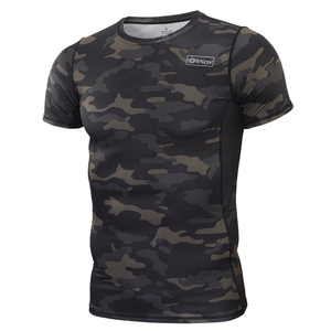 Chemises à manches courtes ESDY en python <span class=keywords><strong>jaune</strong></span> pour hommes, t-shirts tactiques de randonnée en plein air - Product Image 4