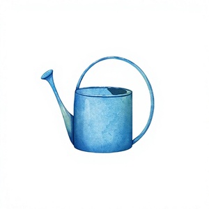 Arrosoir en métal bleu avec long bec verseur et poignée, arrosoir de jardin vintage, arrosoir de ferme, nouveau design - Product Image 1