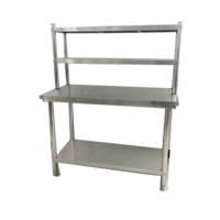 Table de travail commerciale à haute capacité de vente, étagère de table, étagère de banc, en acier inoxydable, robuste, modulaire, extensible, capacité de charge de 300 kg/m