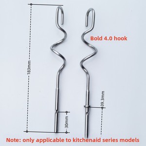 Repuestos <span class=keywords><strong>para</strong></span> Batidor de Huevos, Batidores de Acero Inoxidable 304, Ganchos <span class=keywords><strong>para</strong></span> Amasar, Accesorios <span class=keywords><strong>para</strong></span> Mezcladora de Repostería - Product Image 6