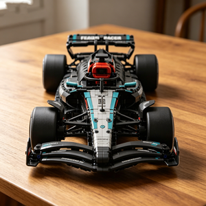 Bloques de Construcción de Coche de Carreras F1 a Escala <span class=keywords><strong>1</strong></span>:10 con Dirección y Suspensión Funcionales, Kit de Modelo de Coche de Carreras F1 para Adultos - Product Image 1