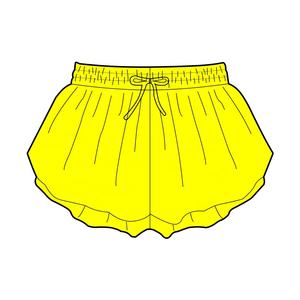 カスタムロゴキッズ蝶ヨガショーツキッズFlowyショーツ2-1女の子テニススカートソフトスポーツヨガジムランニングショーツ - Product Image 4