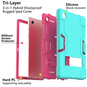 Étui de tablette en silicone coloré résistant aux chocs pour Samsung <span class=keywords><strong>Tab</strong></span> <span class=keywords><strong>A8</strong></span> 10.5 X200 X205 support pliable <span class=keywords><strong>housse</strong></span> robuste - Product Image 2