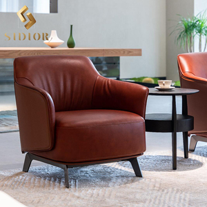 Biệt thự hiện đại khách sạn quán cà phê căn hộ ngồi có thể ngả phòng khách Bắc Âu nhung phòng khách sofa đơn cafe Ghế thư giãn ghế bành - Product Image 2