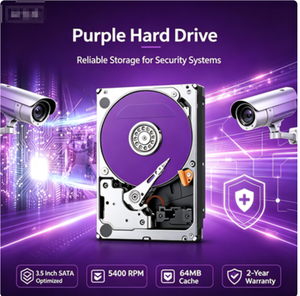 Disco duro de alta velocidad de 3.5 pulgadas y 4 TB (WD40PURX) Nuevo disco duro interno SATA de 1 TB y 3.5 pulgadas, disco duro mecánico para computadora de escritorio, adecuado para computadora portátil - Product Image 2