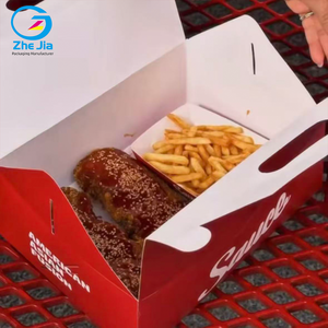 Boîte à frites jetable personnalisée en papier pour emporter, emballage alimentaire, boîtes à ailes de poulet, boîtes à hamburgers, boîte à emporter pour la restauration rapide - Product Image 4