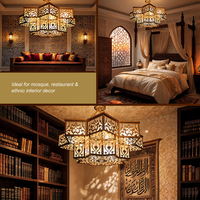 Lampe d'intérieur de style islamique, lustre LED pour mosquée, salle de prière, villa, restaurant
