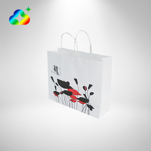 Sacchetto <span class=keywords><strong>di</strong></span> <span class=keywords><strong>Carta</strong></span> Kraft Ecologico <span class=keywords><strong>di</strong></span> Lusso Riciclabile con Manico, Logo Personalizzato e Nastro per Imballaggio Alimentare, Succhi e Scarpe - Product Image 2